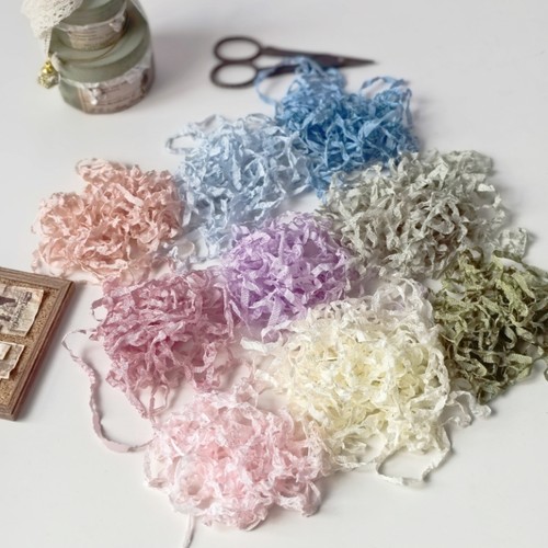 复古做旧褶皱古董仿真丝带blythe小布泰迪熊礼盒装饰 4.9米包邮价