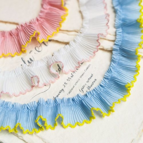 雪纺褶皱狗牙边花边辅料