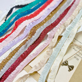 diy娃衣婴儿发圈童鞋 3米价1cm木耳弹力松紧带 褶皱蕾丝花边 袜子