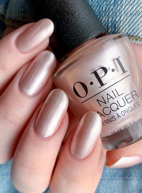 OPI正品指甲油SH3细闪浅香槟chiffon-d of you海莉粉显白持久免烤