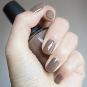 美国OPI指甲油秋冬B85栗子色over the taupe巧克力灰褐色显白免烤