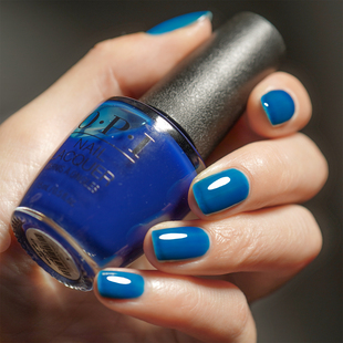 新品OPI指甲油夏季S059果冻搪瓷蓝IndiGO Off品蓝天蓝免烤不可剥