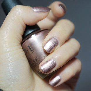 OPI指甲油F013金属镜面玫瑰粉紫Supernova Pearl持久快干女不可撕