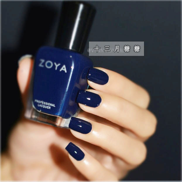 美国ZOYA指甲油秋冬蓝色深牛仔蓝zp752蓝Ryan显白孔雀藏蓝不可剥