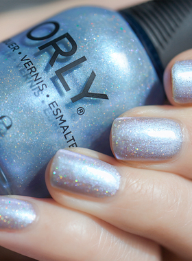 美国ORLY指甲油2000s系列珠光炫闪蓝色2000436碎钻浅蓝flip phone