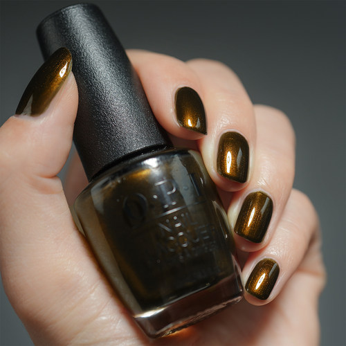 美国OPI指甲油秋冬珠光黑巧显白