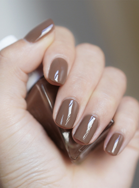 微光疗Essie指甲油浅灰褐色63咖啡wool me over奶咖棕色秋冬免烤