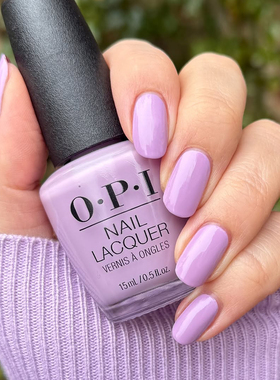 美国OPI指甲油紫藤色D60香芋紫achievement unlocked免烤不可剥