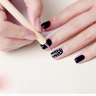 DIY美甲工具一支 点花笔双头木杆点钻棒 粘钻笔波点 搭配指甲油
