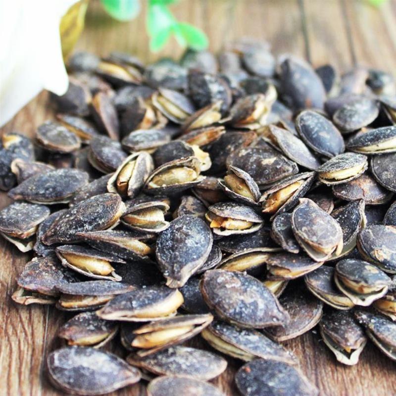 促销小锅精炒新毛边黑金刚开口小南瓜子原味椒盐口味500g解闷追剧