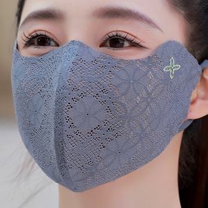 蕾丝防晒口罩轻薄透气高颜值立体