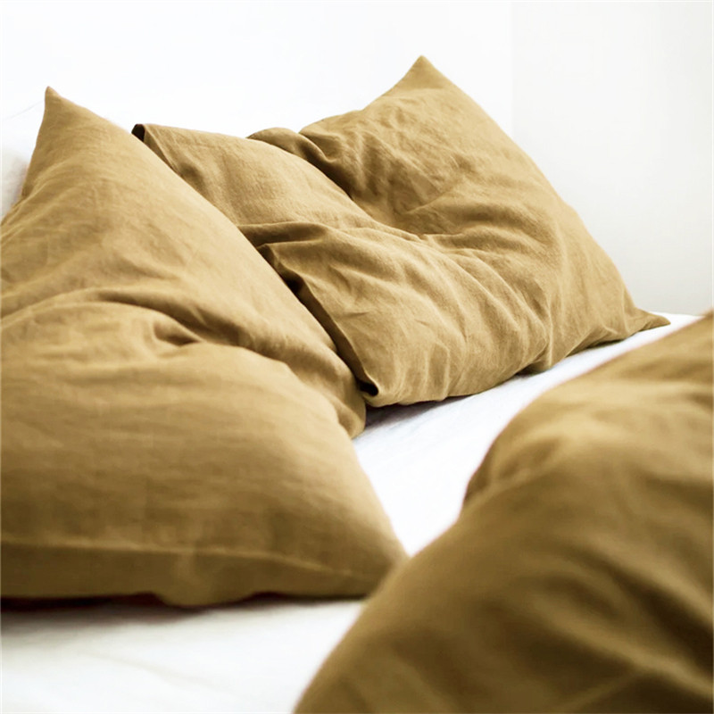亚麻枕套单只装纯色抑菌可订制