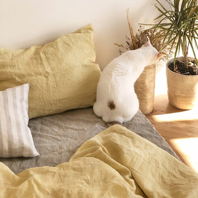 亚麻枕套单个装单人可订做日式