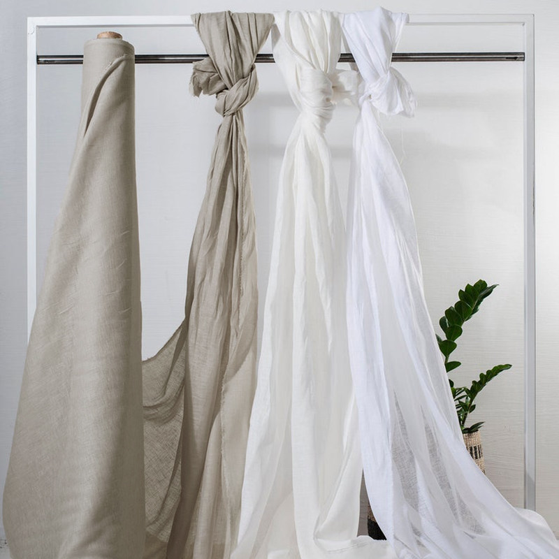 水洗围裙抱枕餐桌布服装亚麻面料