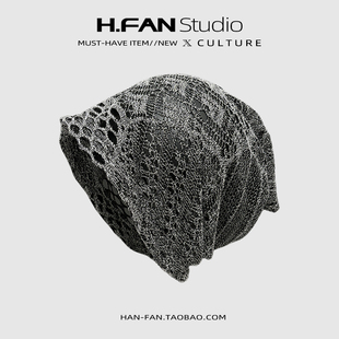 文艺缕空花纹堆堆帽子女夏季休闲透气套头帽出逛街时尚复古冷帽
