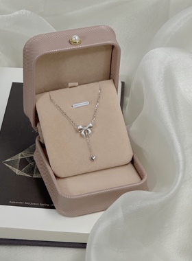 阿反的大头 缎带蝴蝶结s925纯银项链ins女生礼物