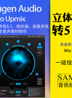 Nugen Halo Upmix立体声转5.1环绕声VST3插件Win上混影视后期