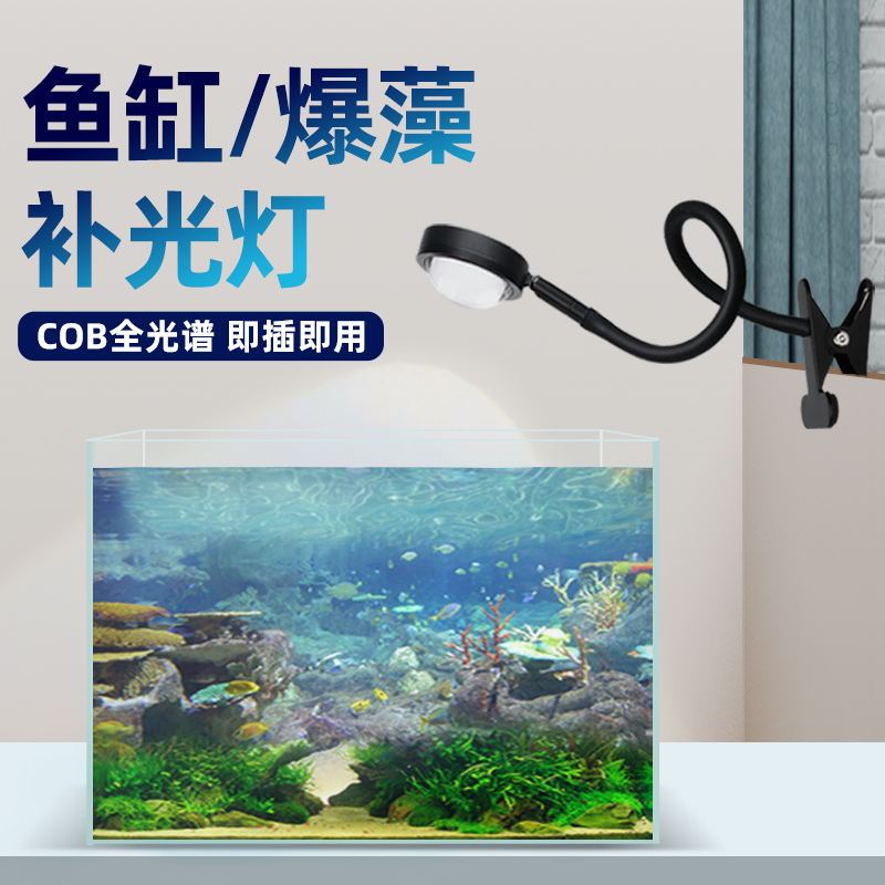 魚缸盆景水草爆藻全光譜植物燈