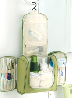 化妆包女大容量简约防水多功能收纳包韩版便携化妆品收纳洗漱包