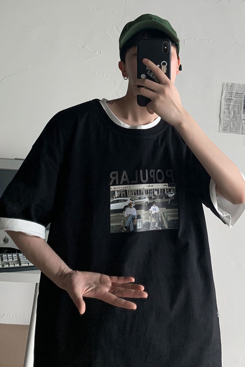 夏季韩版印花T恤男T15P28,男装T恤,星座1018-3