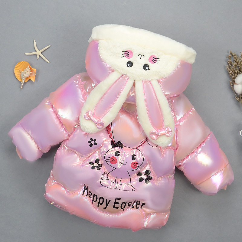 女童宝宝加绒加厚羽绒棉服洋气潮