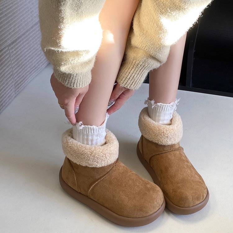 卷毛小土豆厚底雪地靴