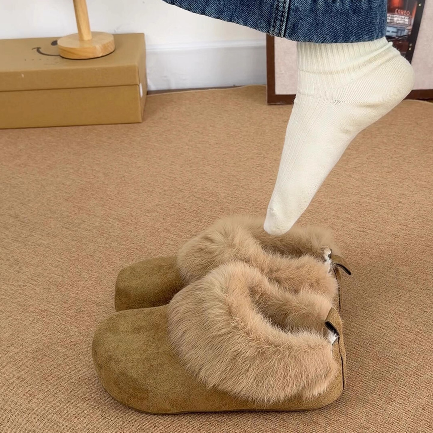 0001冬季加绒保暖雪地靴