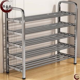 鞋架子门口多层不锈钢室内家用窄小型简易鞋柜出租房入户门收纳层