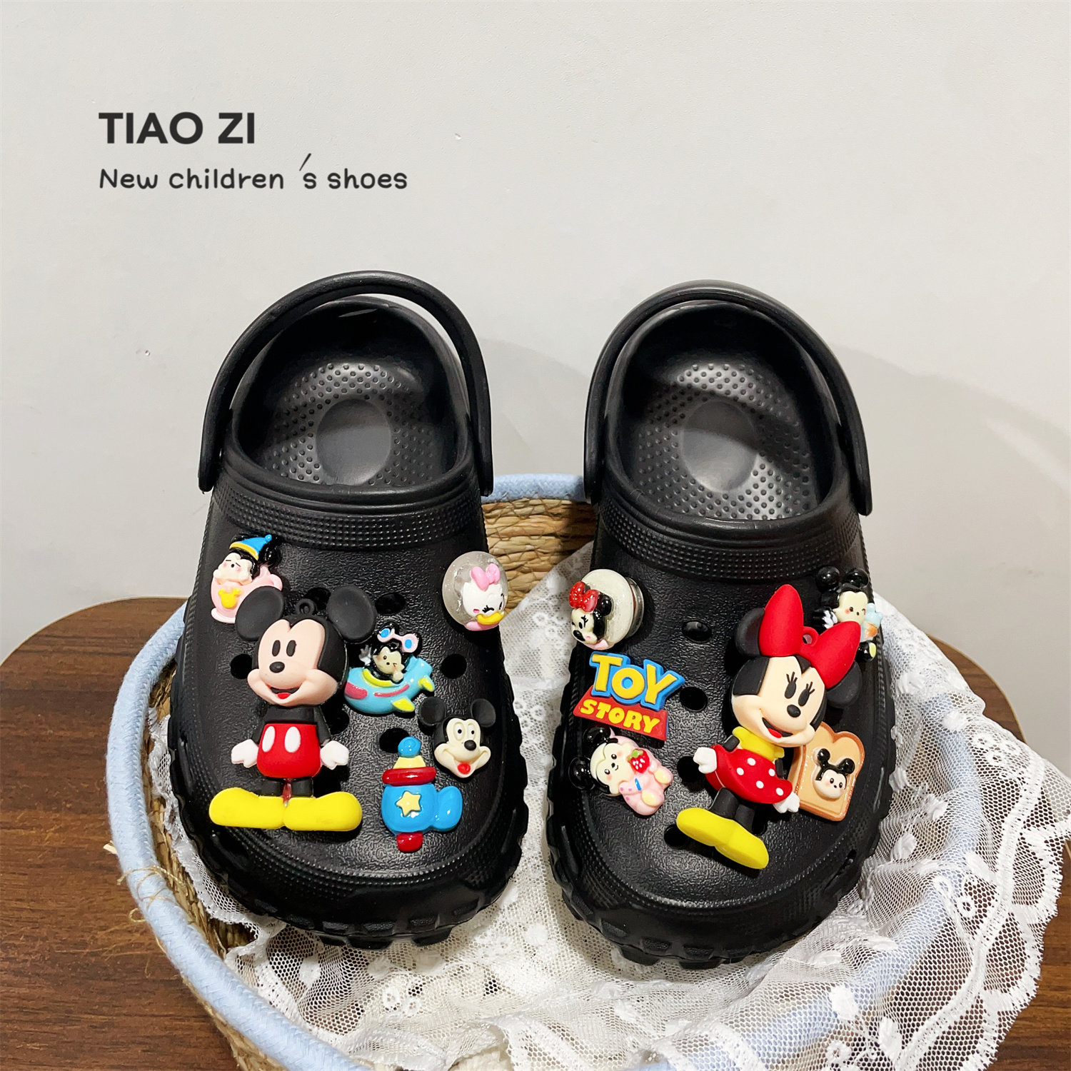 2026夏款可爱卡通男童洞洞鞋时尚两穿儿童凉拖鞋新款百搭学生凉鞋