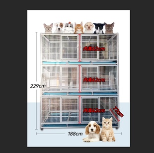 金奥笼具巨型猫繁殖笼繁育狗笼家用子母笼宠物店缅因猫台湾内高62