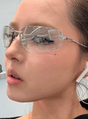 缪家浅色墨镜女25SS早春银色系太阳镜老钱风千禧辣妹水银镜片高清