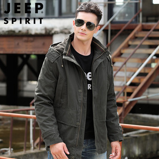 中长款 可脱卸加绒内胆连帽棉衣男士 加厚棉服男0031 男装 2021年冬季