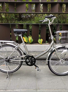 皮带传动无链条22寸不锈钢出口日本自行车内三速通勤上下学锻炼用