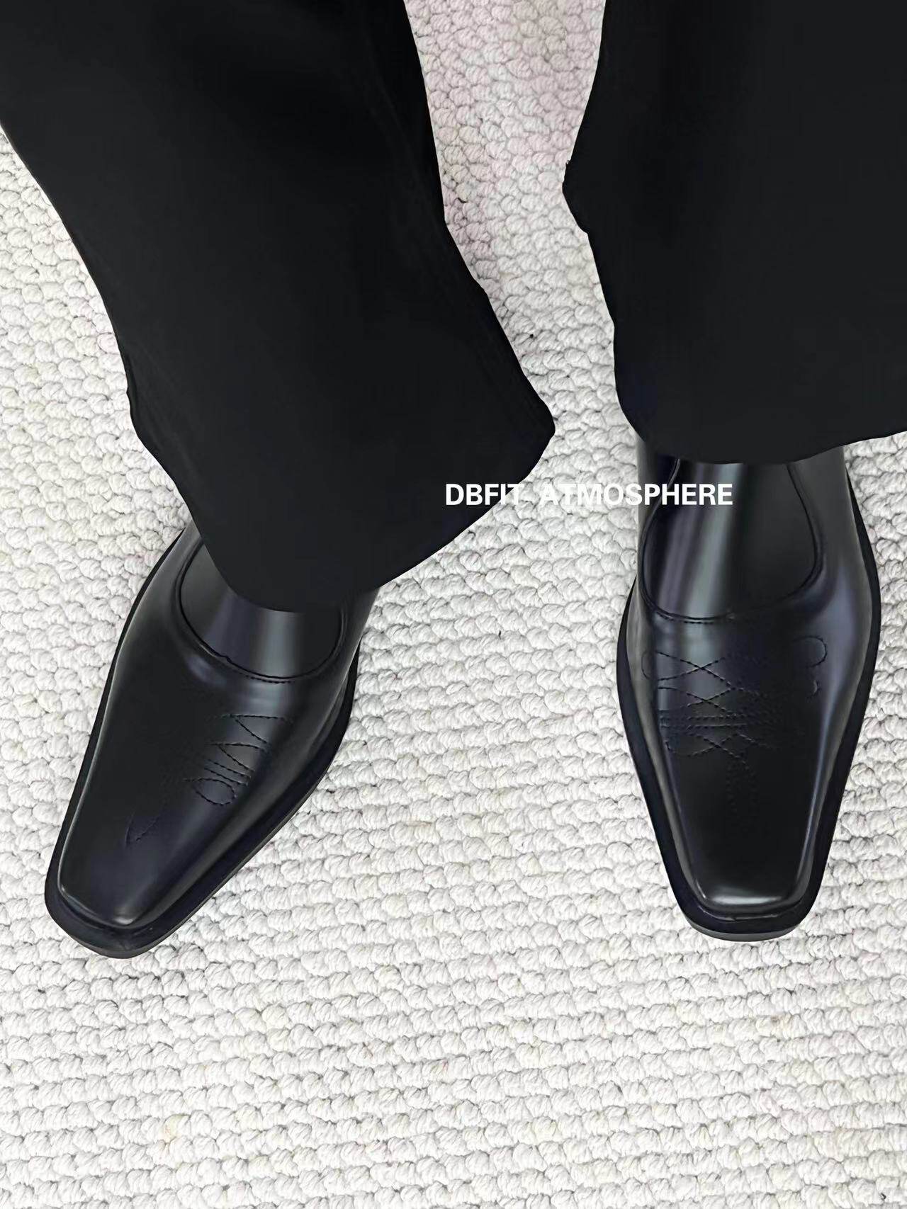 DBFIT新款小众cleanfit复古花草刺绣小方头巫师增高厚底休闲皮鞋,流行男鞋,正装皮鞋,淘宝优惠券,粉丝福利购,淘宝优惠卷