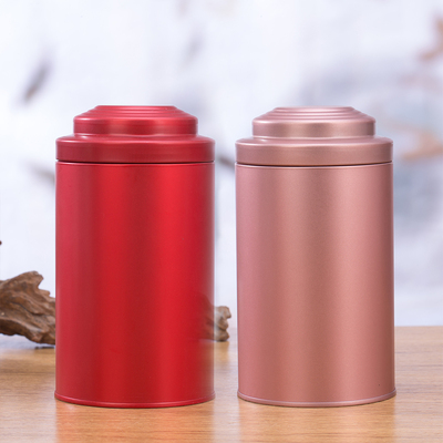 马口铁圆罐子 茶叶圆罐通用空白磨砂亚光 小青柑红茶圆筒125克装