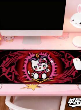 定制纹身哥特暗黑朋克tatto花体字摇滚kt猫二次元印花电脑鼠标垫