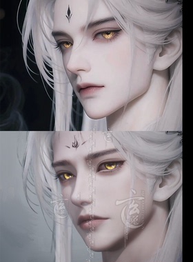 玄兔 steam国际服/国服 燕云十六声端手游成男捏脸 清冷金瞳 烬白