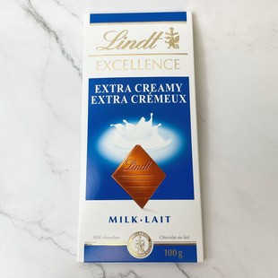 24.10 Lindt瑞士莲牛奶巧克力排块100g进口纯可可脂健康好吃