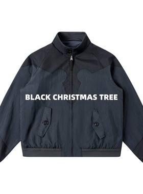 【独家重磅】24SS MM6秀款异形拼接做旧哈灵顿尼龙拉链夹克外套