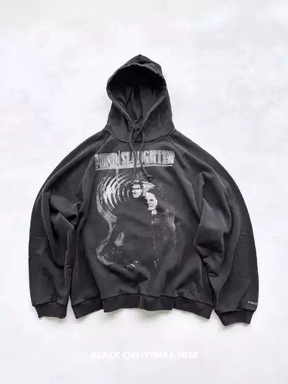 Grailz Vintage Heavy Hoodie Sweatshirt with a Washed, Distressed, and Sandblasted Retro High Street Vibe