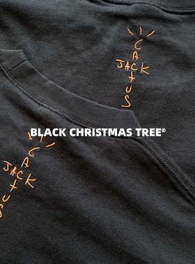 Travis Scott Cactus TEE联名橙色刺绣徽标口袋T恤王一博同款短袖