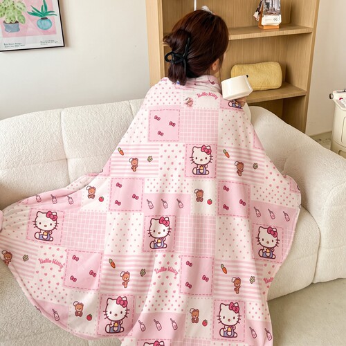 HelloKitty牛奶绒多功能毛毯