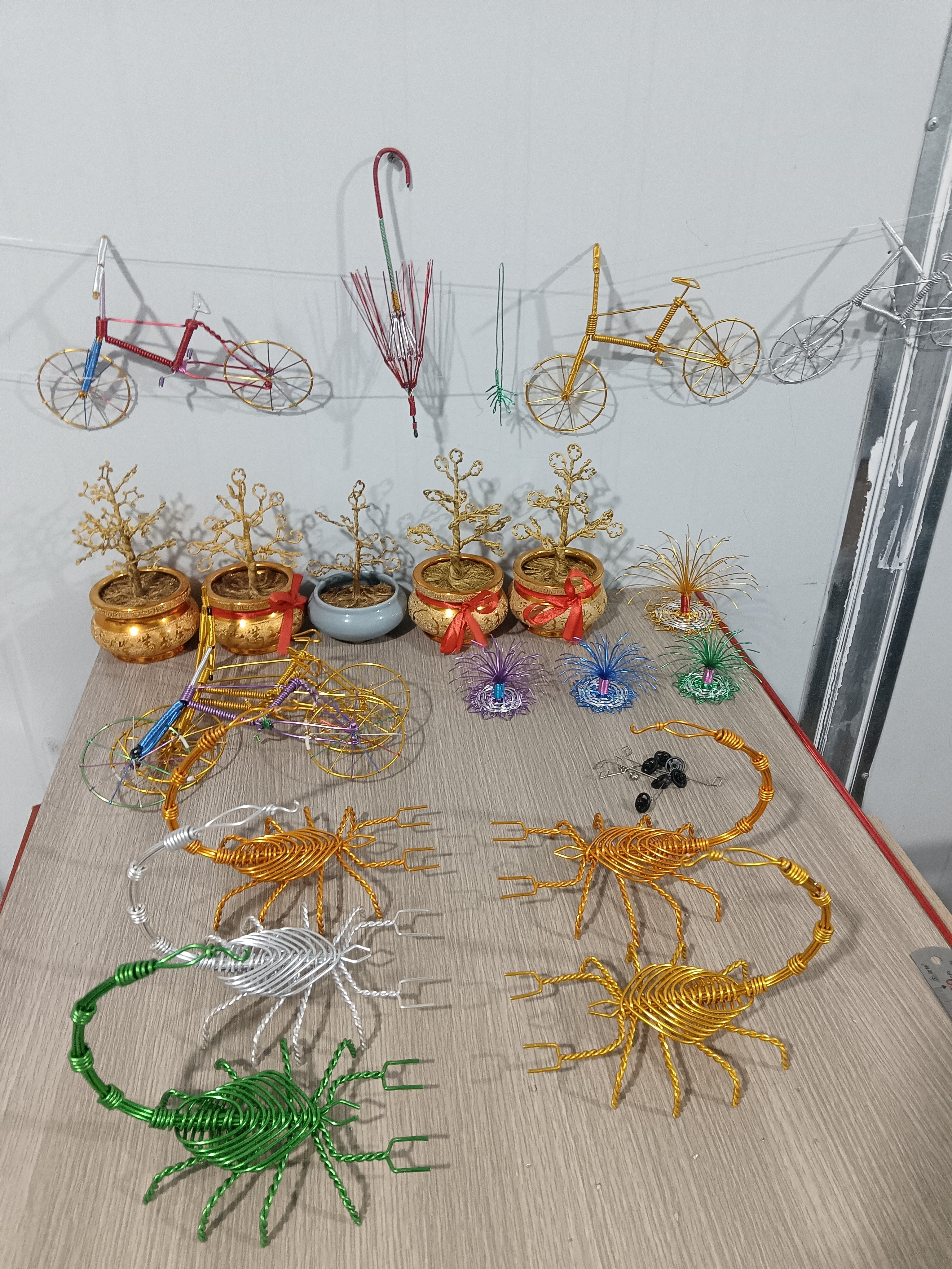 《材料包》DIY定制款铝丝发财树烟花自行车小松鼠蝎子龙材料包