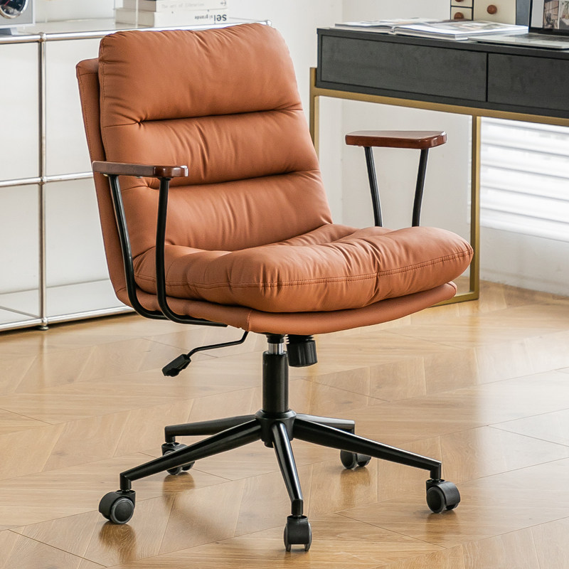 悬浮感实木扶手舒适久坐休闲椅