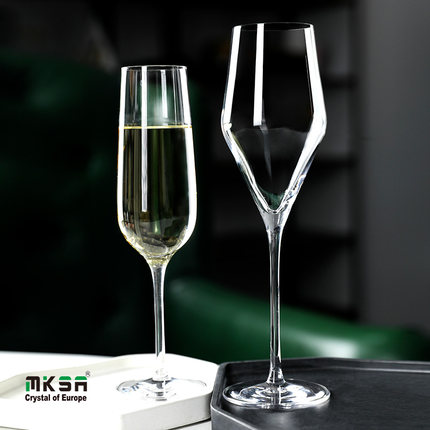 MKSA进口水晶玻璃高脚香槟杯甜酒气泡杯甜酒杯婚宴对杯定制刻字