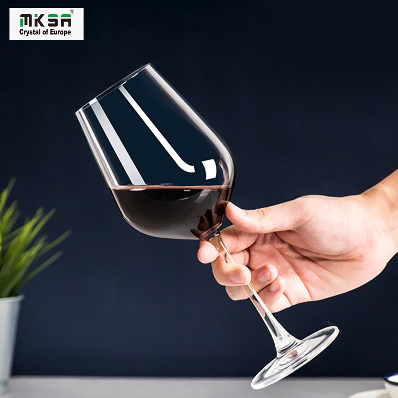 mksa红酒杯套装家用高脚玻璃杯水晶葡萄酒杯高级醒酒器红酒挂架