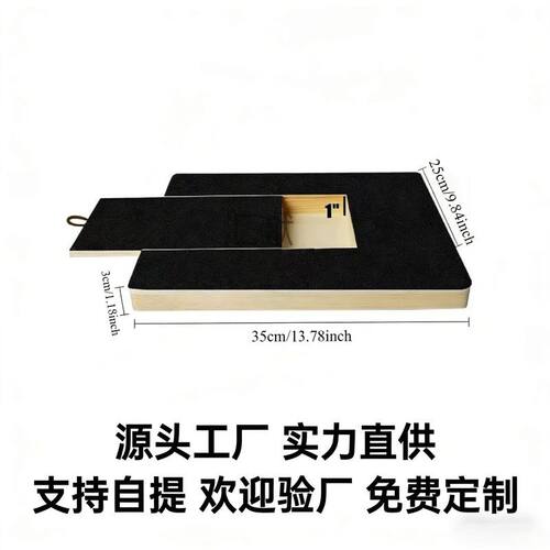 新款实木抽屉式狗抓板带砂纸宠物指甲打磨器可抽拉磨爪板带食物盒