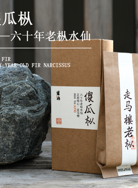 武夷岩茶走马楼老枞水仙六十年树龄傻瓜枞牛皮纸盒青苔味随手茶礼