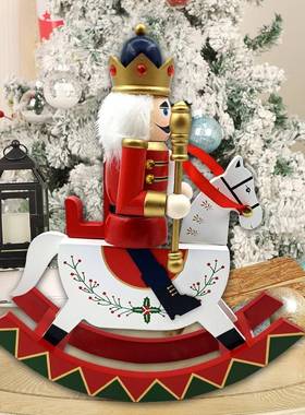 新款木制摇胡桃子 LL00583马0夹.5cm传饰统胡桃兵圣诞桌面装摆件