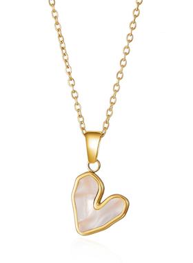 爱心不锈钢项链通勤百搭设计感网红高级冷淡风女式锁骨链